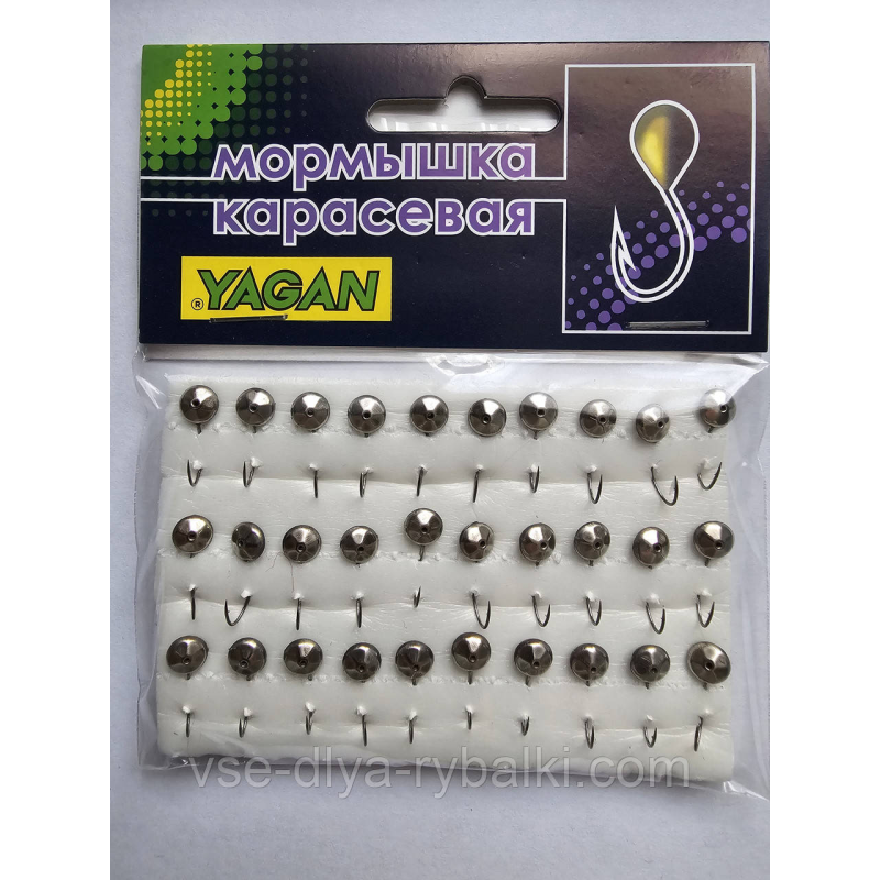 Мормишка карасева YAGAN  око з гранями срібло № 23