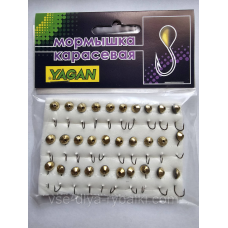Мормишка карасева YAGAN око грановане золото № 25