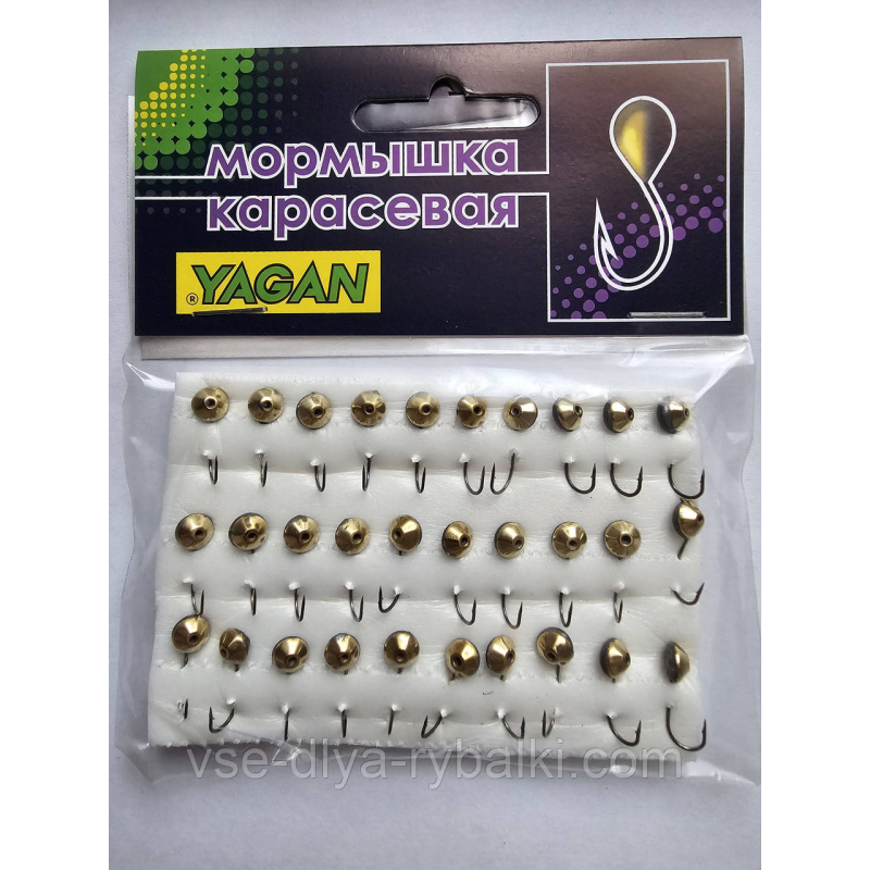 Мормишка карасева YAGAN око грановане золото № 25