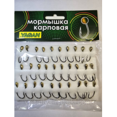 Мормишка коропова YAGAN крапля золото № 17