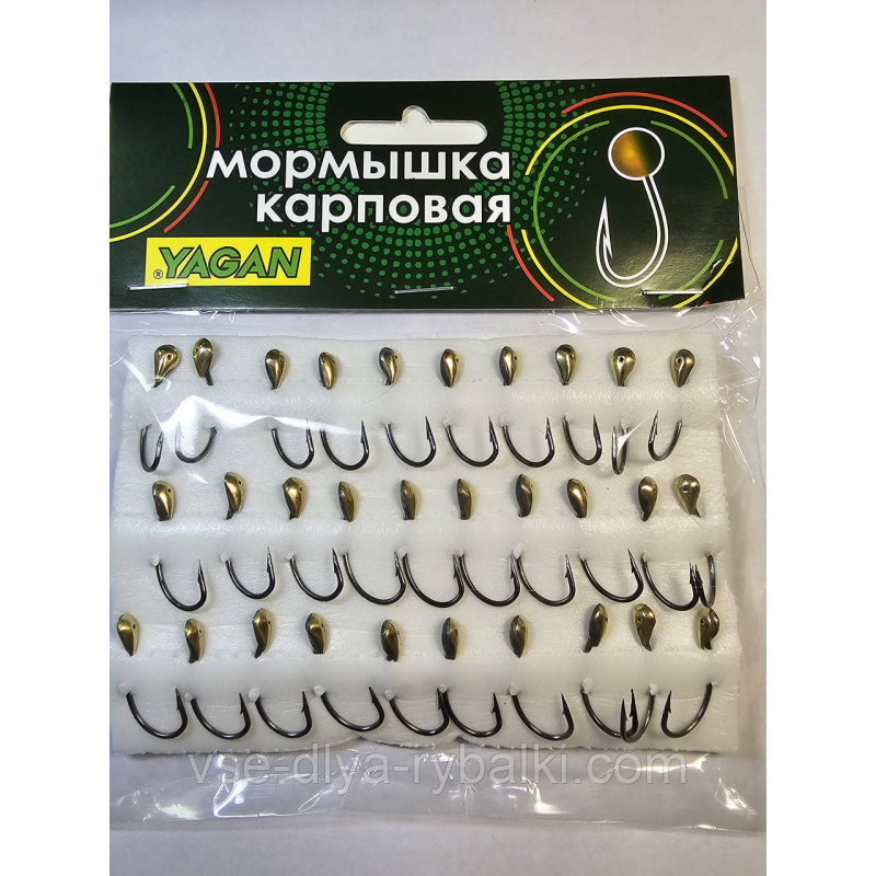Мормишка коропова YAGAN крапля золото № 17