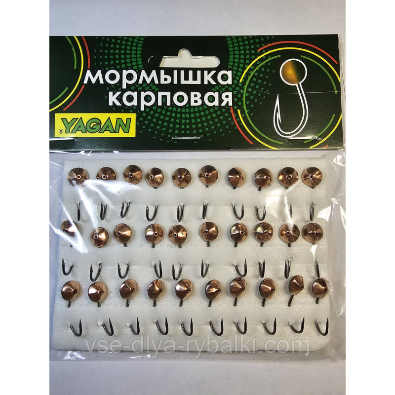 Мормишка коропова YAGAN око з гранями мідь № 7