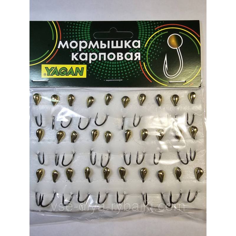 Мормишка коропова YAGAN крапля золото № 11