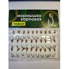 Мормишка коропова YAGAN крапля мідь № 17