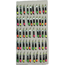 Мормилка вольфрамова чорна з різнобарвними точками цвяхок срібло 0,5 г