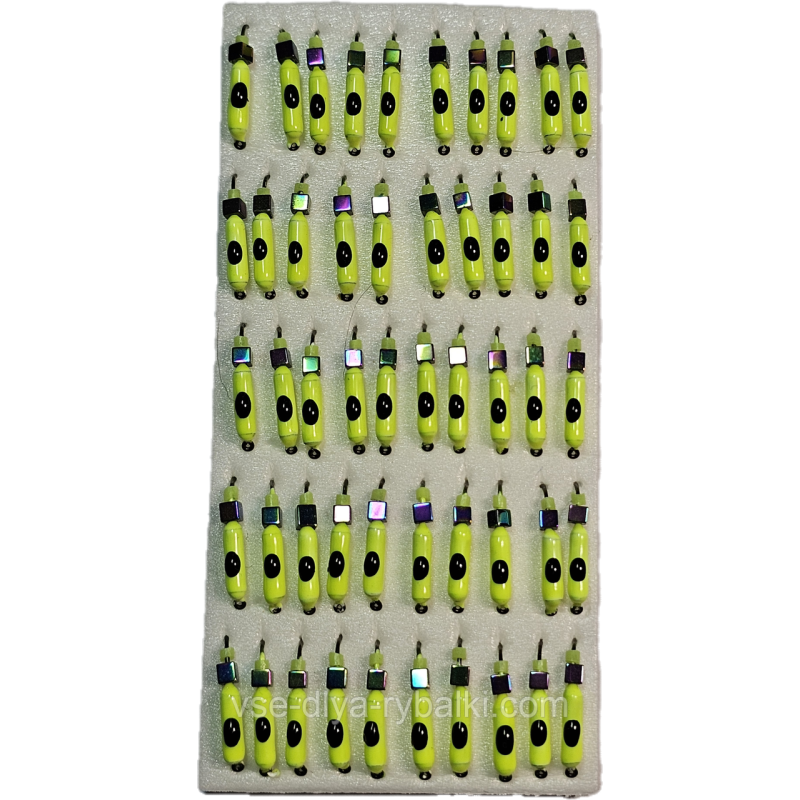 Мормилка вольфрамова салатова з чорною точкою цвяхок хамелеон 0,5 г