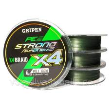 Шнур GRIPEN X4 PE GREEN 100 m 0,23