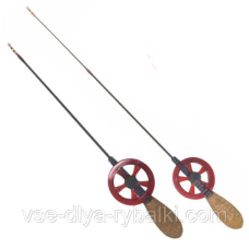 Вудка зимова телескоп AKARA Ledeer 2 коліна з котушкою F 535 (Carbon fast teleskop),HFTC-2T-R