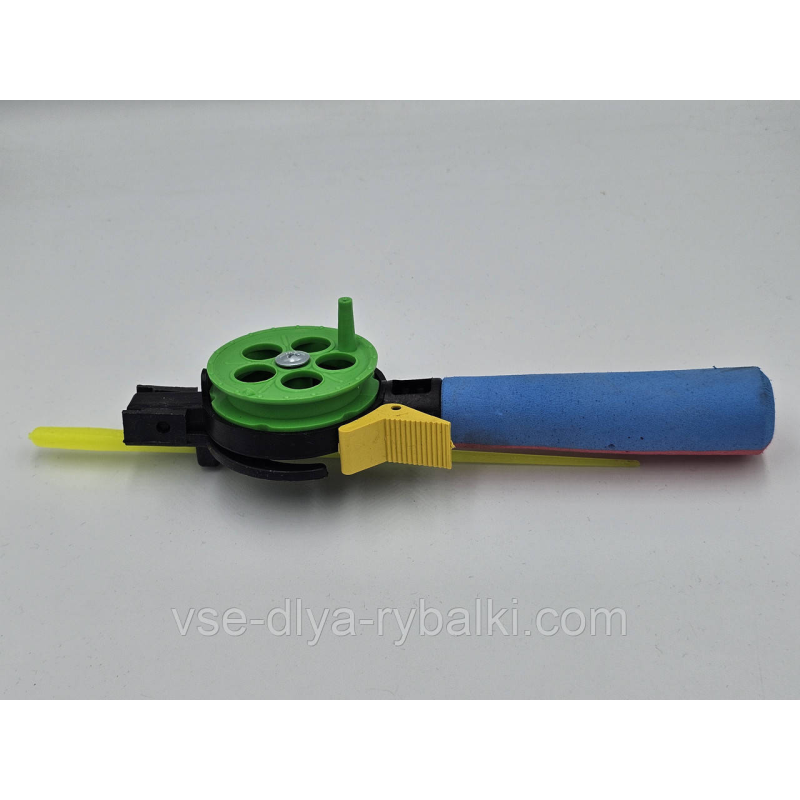 Вудка зимова ручка EVA з відкритою котушкою