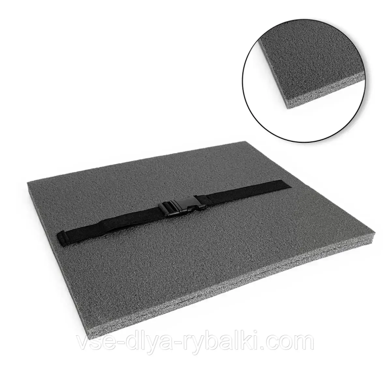 Сидушка туристична з кріпленням гумкою Карпати EVA (350х295х15мм) одношарова, сіра
