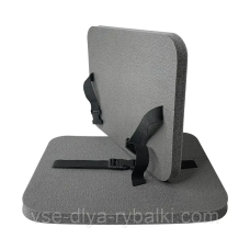 Сидушка польова з кріпленням гумкою Комфорт EVA (350х265х15мм) одношарова, сіра