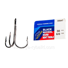 Тройник Globe 7/0 Black Nickel, 30шт/уп