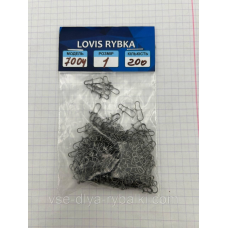 Застібка американка No1 200 шт.