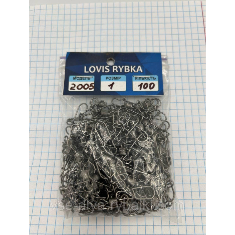 Карабін із вертлюгом американка 2005 No1 100 шт.