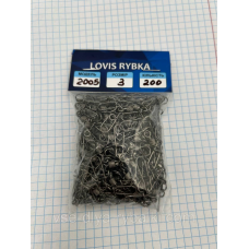 Карабін із вертлюгом американка 2005 No3 200 шт.