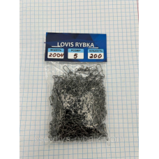 Карабін із вертлюгом американка 2004 No5 200 шт.