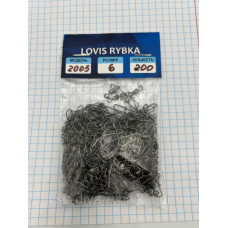 Карабін із вертлюгом американка 2005 No6 200 шт.