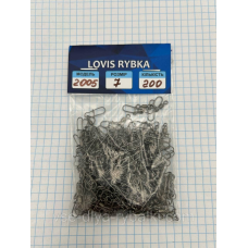 Карабін із вертлюгом американка 2005 No7 200 шт.