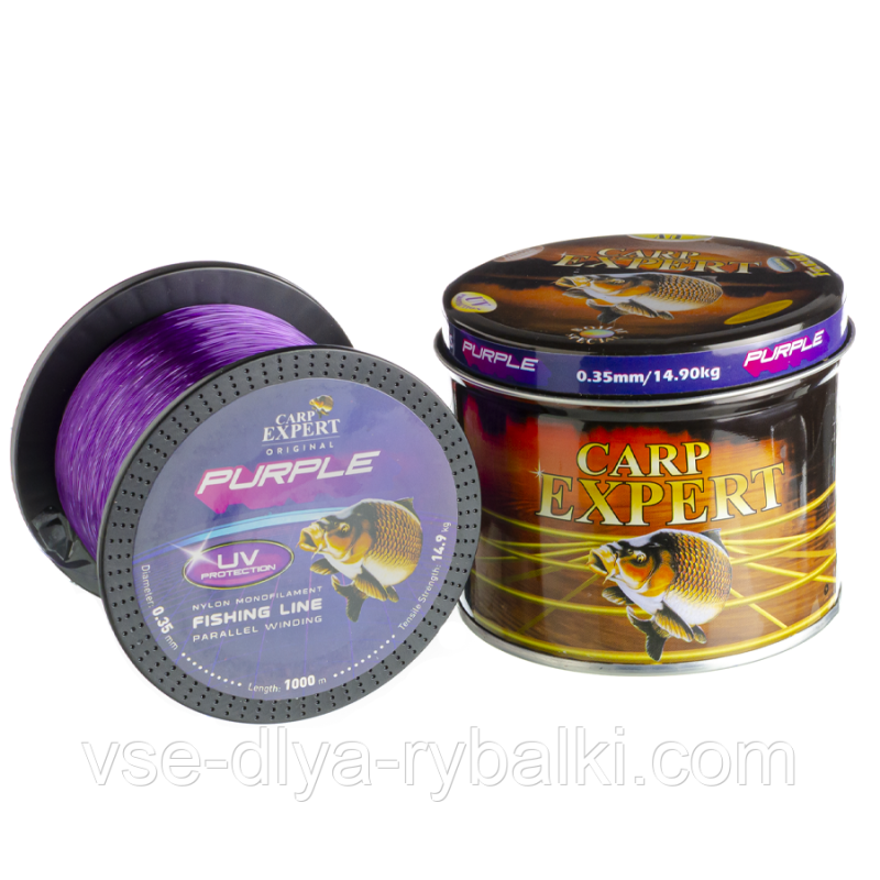Волосінь Carp Expert 1000 м 0,35 мм UV Protect Purple