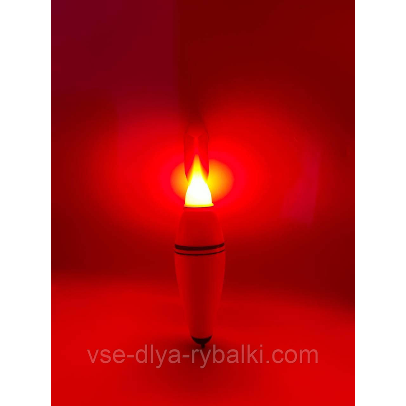 Поплавець на толстовбурці подовжений із підсвіткою 100 гм