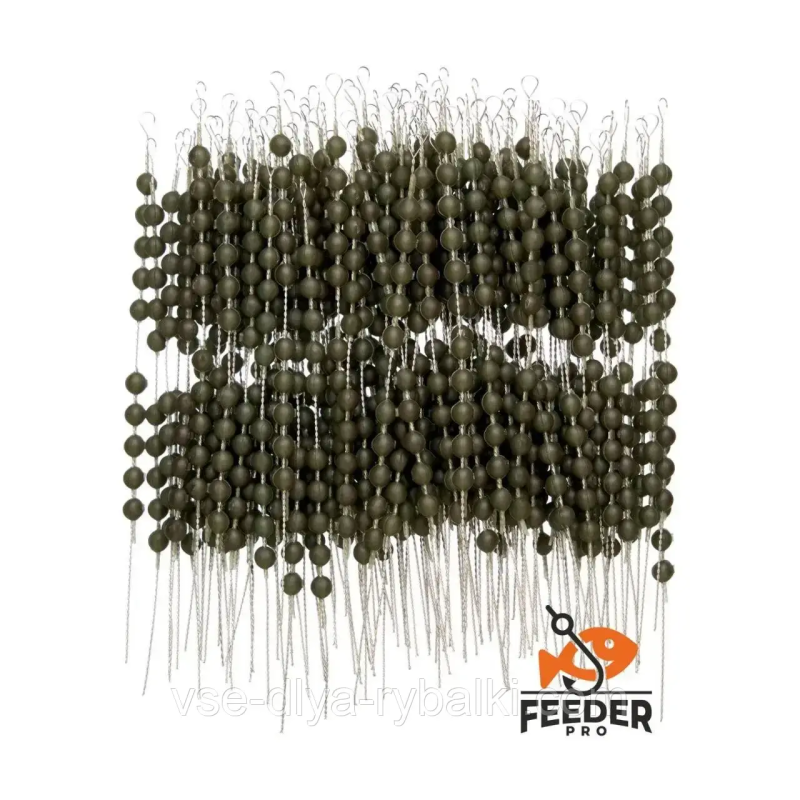 Бусіна 4 мм для лідкора силіконова 10 шт. на проволочці уп.100 шт.