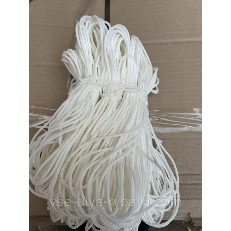 Гума рибальська силіконова 3,0 мм 20 м біла