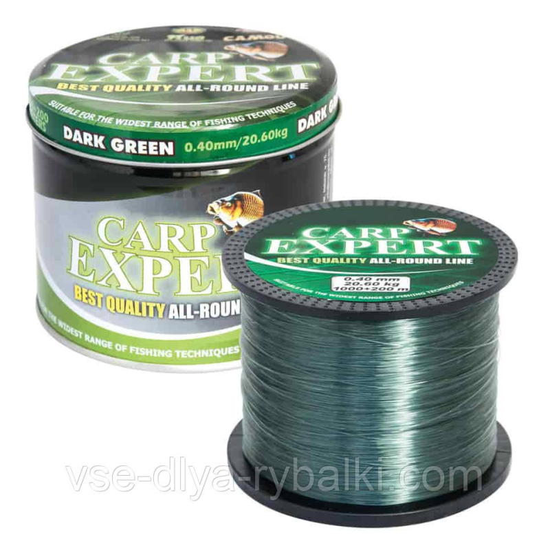 Волосінь Carp Expert Dark Green 1200 м 0.30 мм 13.75 кг