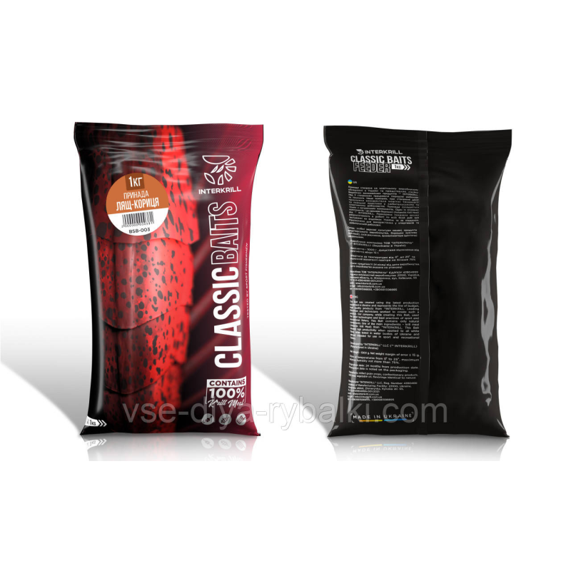 Прикорм INTERKRILL Лещ-Кориця 1кг
