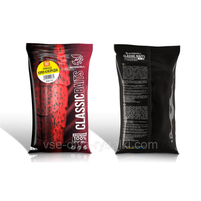 Прикорм INTERKRILL Карп-кукурудза 1кг