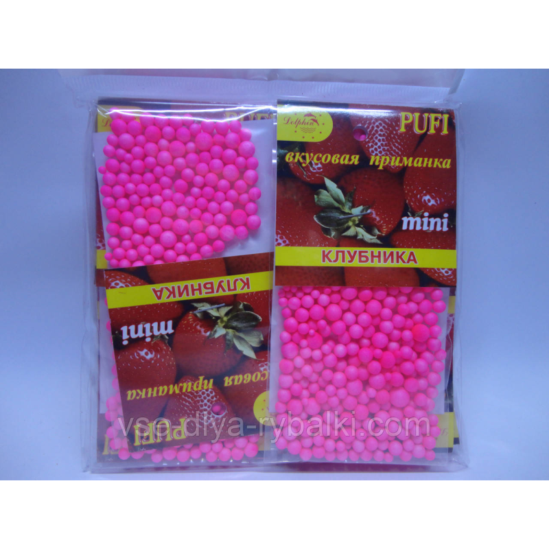 Ароматизована плаваюча насадка (пінопласт) Полуниця міні